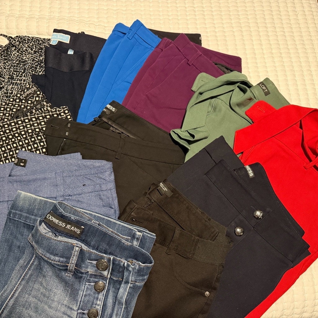 Express Multicolor Pants And Jeans Collection
